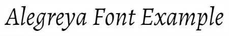 Type-face italic — the real Alegreya-Italic.otf letterforms