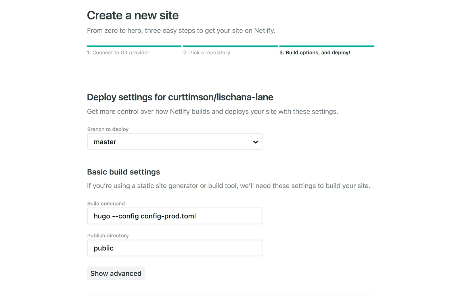 Build options