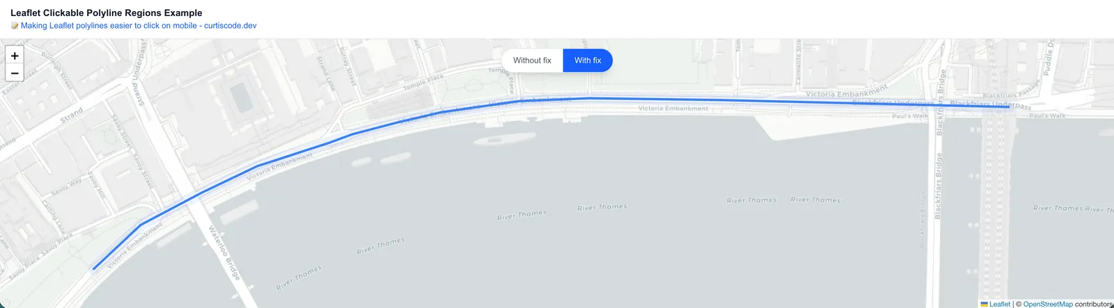 Demo site screenshot
