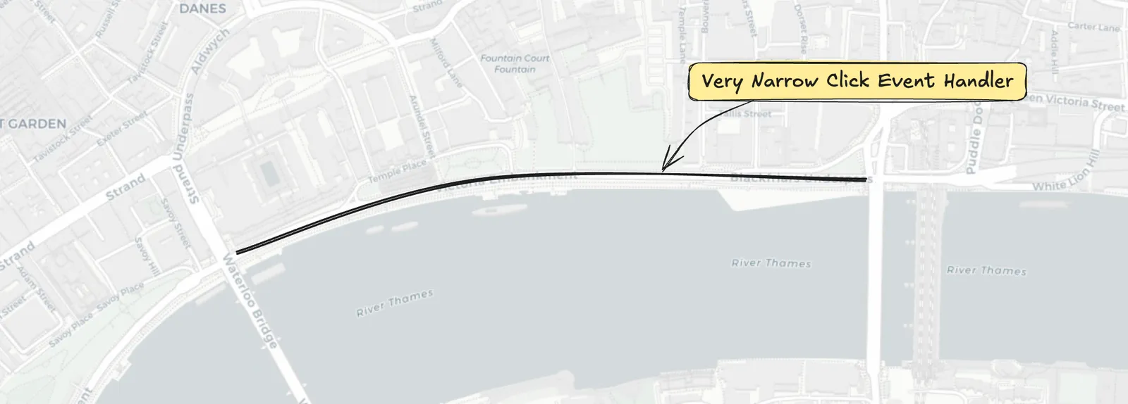 Narrow clickable region on a Leaflet polyline